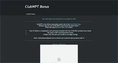 Desktop Screenshot of clubwptbonus.weebly.com