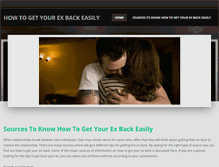 Tablet Screenshot of howtogetyourexbackeasily.weebly.com