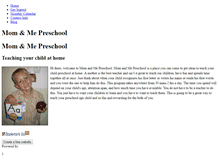 Tablet Screenshot of momandmepreschool.weebly.com