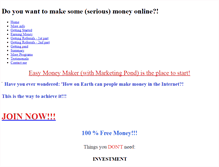 Tablet Screenshot of easymoneymaker.weebly.com