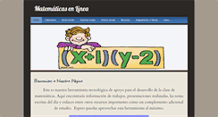 Desktop Screenshot of matematicasenlinea.weebly.com