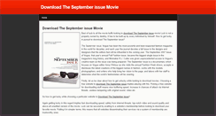 Desktop Screenshot of download-the-september-issue-movie.weebly.com