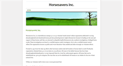 Desktop Screenshot of horsesaversinc.weebly.com