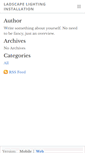 Mobile Screenshot of landscapelightinginstallation.weebly.com