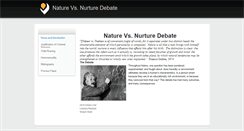Desktop Screenshot of naturevsnurturedebate.weebly.com