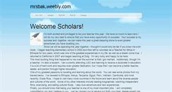 Desktop Screenshot of mrsbak.weebly.com