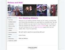 Tablet Screenshot of melissalovesmatt.weebly.com