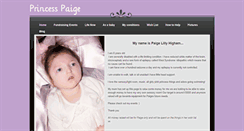 Desktop Screenshot of princesspaige.weebly.com