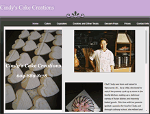 Tablet Screenshot of cindys-cake-creations.weebly.com