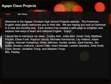 Tablet Screenshot of agapeclassprojects.weebly.com