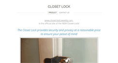 Desktop Screenshot of closetlock.weebly.com
