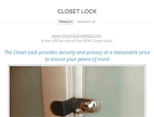 Tablet Screenshot of closetlock.weebly.com