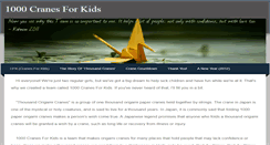Desktop Screenshot of 1000cranesforkids.weebly.com