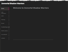 Tablet Screenshot of immortalshadowwarriors.weebly.com