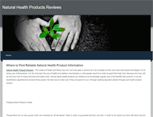 Tablet Screenshot of naturalhealthproductsreviews.weebly.com