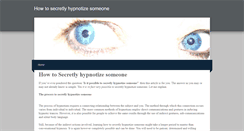 Desktop Screenshot of howtosecretlyhypnotizesomeone.weebly.com