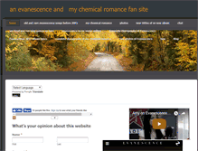 Tablet Screenshot of evanescence-mcr-area.weebly.com