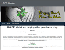 Tablet Screenshot of hopehouseministries.weebly.com