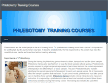 Tablet Screenshot of phlebotomytrainingcourses.weebly.com