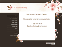 Tablet Screenshot of carolinescakery.weebly.com