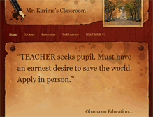 Tablet Screenshot of mrkurimasclassroom.weebly.com