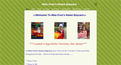 Desktop Screenshot of missfranshomedaycare.weebly.com
