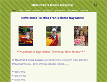 Tablet Screenshot of missfranshomedaycare.weebly.com
