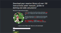 Desktop Screenshot of adultnetworkpoker.weebly.com