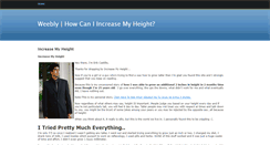 Desktop Screenshot of increasemyheight.weebly.com