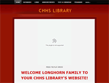 Tablet Screenshot of chhslonghornlibrary.weebly.com