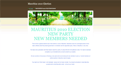 Desktop Screenshot of mauritius2010election.weebly.com