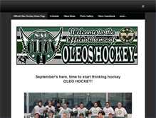 Tablet Screenshot of oleohockey.weebly.com