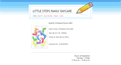 Desktop Screenshot of littlestepsfamilydaycare.weebly.com