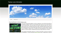 Desktop Screenshot of paydayloansinformation.weebly.com