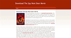 Desktop Screenshot of download-thespynextdoor.weebly.com