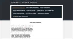 Desktop Screenshot of funeralconsumersavings.weebly.com