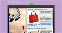 Desktop Screenshot of katespadehandbagsreview.weebly.com