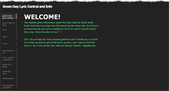 Desktop Screenshot of greendaylyriccentral.weebly.com