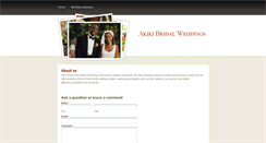 Desktop Screenshot of akikibridalweddings.weebly.com