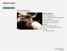 Tablet Screenshot of adamsapex.weebly.com