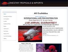 Tablet Screenshot of lonestartropicals.weebly.com