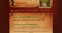 Desktop Screenshot of mrsflemingbchs.weebly.com