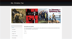 Desktop Screenshot of christineyee.weebly.com