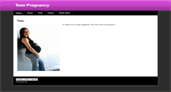 Desktop Screenshot of aboutteenpregnancy.weebly.com