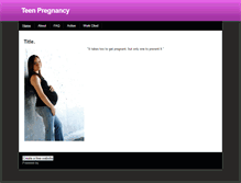 Tablet Screenshot of aboutteenpregnancy.weebly.com