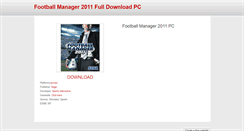 Desktop Screenshot of footballmanager2011fulldownload.weebly.com