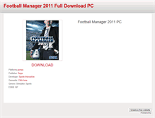 Tablet Screenshot of footballmanager2011fulldownload.weebly.com