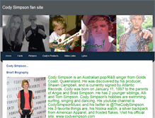 Tablet Screenshot of codysimpsonfansite.weebly.com