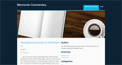 Desktop Screenshot of mennonitecommentary.weebly.com