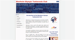 Desktop Screenshot of blenheimolympictaekwondo.weebly.com